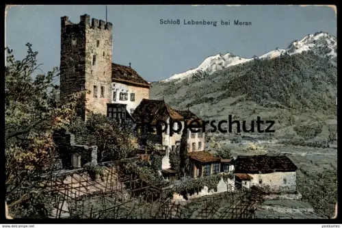 ALTE POSTKARTE SCHLOSS LEBENBERG BEI MERAN Merano Tscherms Monteleone Löwenberg castle chateau Ansichtskarte AK postcard