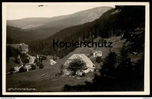 ALTE POSTKARTE STUMPENGRUND FOTOHAUS HAPPICH PETZER RIESENGEBIRGE Ruzovy Dol Gross-Aupa Velka Upa postcard Ansichtskarte