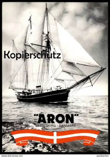 ÄLTERE POSTKARTE SKONNERTEN ARON SCHONER SCHOONER SEGELSCHIFF SVENDBORG DANMARK sailing ship postcard cpa Ansichtskarte