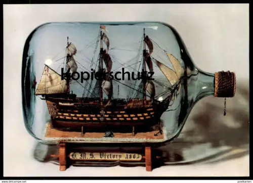 ÄLTERE POSTKARTE SEGELSCHIFF H.M.S. VICTORY 1805 BUDDELSCHIFF Schiff three-mastered sailing ship bateau postcard cpa AK