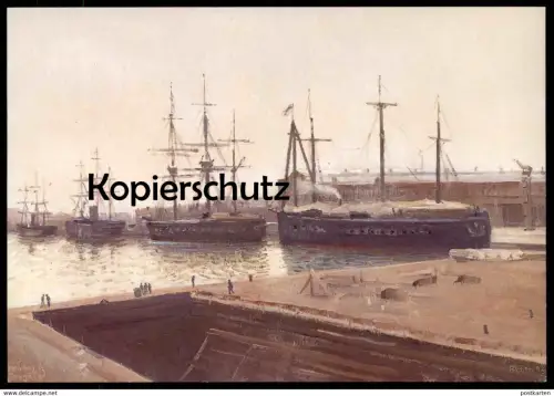 ÄLTERE KÜNSTLER POSTKARTE VOR DER WINTERRUHE SCHIFFE MANFRED BLUTH HOMMAGE JONGKIND Schiff ship postcard Ansichtskarte