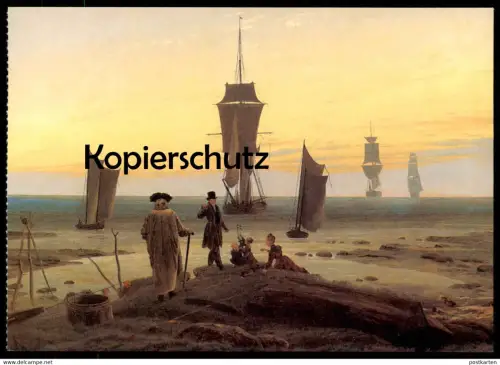 ÄLTERE KÜNSTLER POSTKARTE DIE LEBENSALTER CASPAR DAVID FRIEDRICH MUSEUM LEIPZIG Schiff ship postcard cpa Ansichtskarte