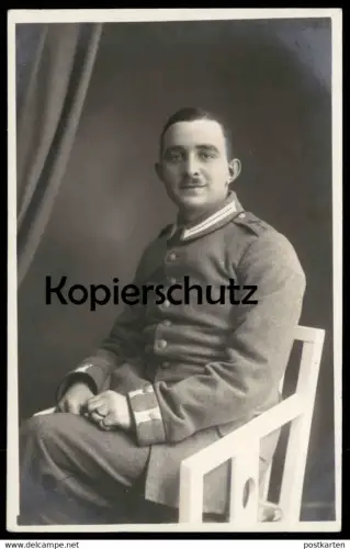 ALTE POSTKARTE PORTRÄT PHOTO EINES SOLDATEN IN UNIFORM IN NEURUPPIN Soldat Mann Foto Brandenburg Ansichtskarte