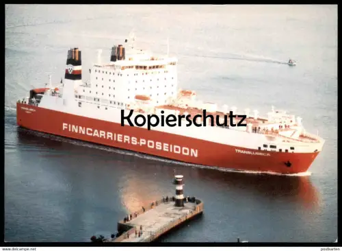 ÄLTERE POSTKARTE MS TRANSLUBECA FINNCARRIERS POSEIDON FRACHTSCHIFF Schiff cargo ship postcard Ansichtskarte cpa AK