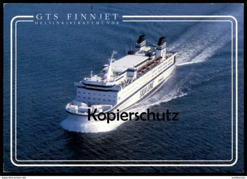 ÄLTERE POSTKARTE GTS FINNJET HELSINKI TRAVEMÜNDE PASSAGIERFÄHRE SILJA Schiff Motorschiff ship postcard AK Ansichtskarte