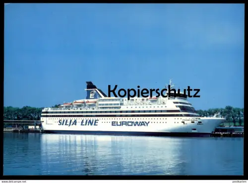 ÄLTERE POSTKARTE MS FRANS SUELL SILJA LINE EUROWAY TRAVEMÜNDE MALMÖ AUTOFÄHRE Schiff Motorschiff ship bateau postcard AK