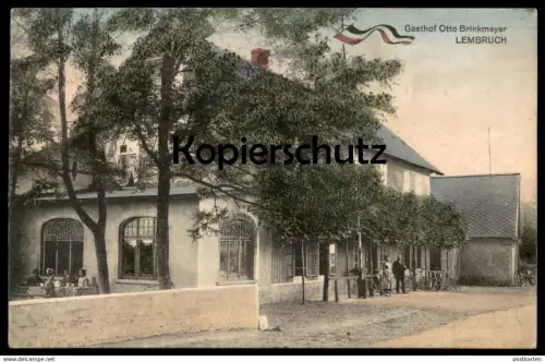 ALTE POSTKARTE GRUSS AUS LEMBRUCH GASTHOF OTTO BRINKMEYER 1913 Ansichtskarte AK postcard cpa