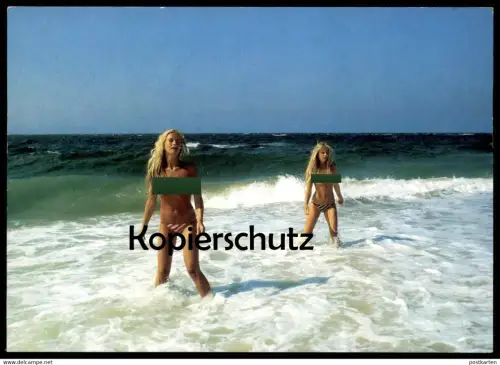 ÄLTERE POSTKARTE SYLT FKK FREUDEN IM SOMMER Frau femme seins nus nude breast woman nudity cpa postcard Ansichtskarte