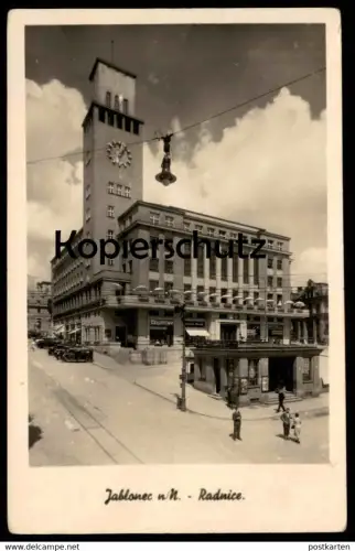 ALTE POSTKARTE JABLONEC NAD NISOU RADNICE 1937 Rathaus Ceska Tschechische Republik Ansichtskarte cpa postcard AK