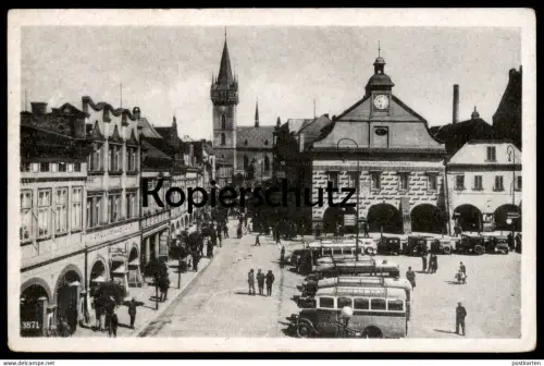 ALTE POSTKARTE DVURKRALOVE N. LABEM 1932 KÖNIGINHOF A.D. ELBE DVUR KRALOVE Bus Czech Republic Ceska Republika Tschechien
