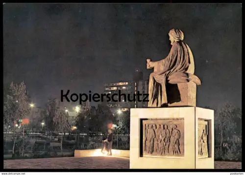 ÄLTERE POSTKARTE BAGHDAD ABI-NOAS STATUE AT NIGHT bei Nacht la nuit Iraq Irak postcard Ansichtskarte