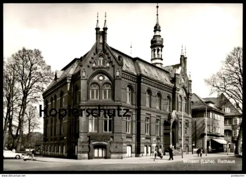 ÄLTERE POSTKARTE WINSEN AN DER LUHE RATHAUS VESPA MOTORROLLER ROLLER Ansichtskarte AK cpa postcard