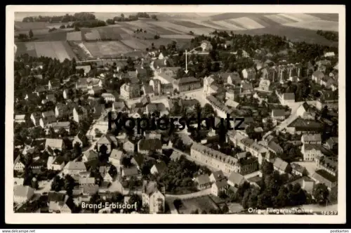 ALTE POSTKARTE BRAND-ERBISDORF ORIGNAL FLIEGERAUFNAHME 1941 HOTEL KRONPRINZ LUFTBILD PANORAMA postcard AK Ansichtskarte