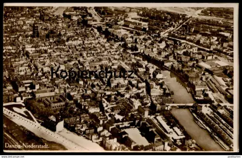ÄLTERES KODAK FOTO DANZIG NIEDERSTADT LUFTBILD VERMUTLICH REPRO ALTES BILD Gdansk Polska Poland Photo 15,9 cm x 10,2 cm