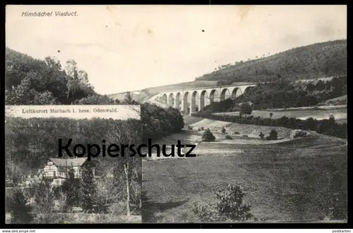 ALTE POSTKARTE HIMBÄCHEL VIADUCT MARBACH Erbach Viadukt Hessen cpa AK Ansichtskarte postcard