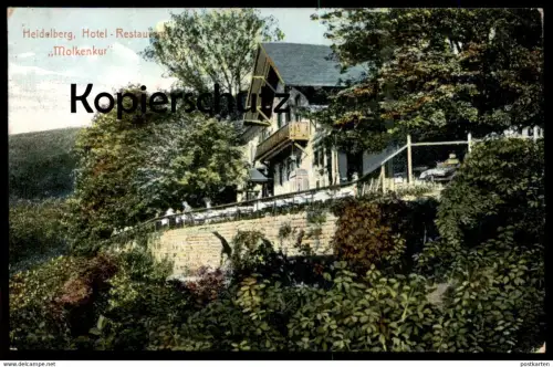 ALTE POSTKARTE HEIDELBERG HOTEL RESTAURANT MOLKENKUR 1911 postcard Ansichtskarte AK cpa