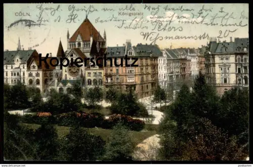ALTE POSTKARTE CÖLN KÖNIGSPLATZ SYNAGOGE SYNAGOGUE JEW JEWISH JUDAICA JUDAIKA cpa postcard AK Ansichtskarte