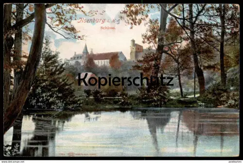 ALTE POSTKARTE HARZ ILSENBURG SCHLOSS Teich chateau castle Ansichtskarte postcard cpa AK