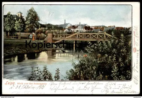 ALTE POSTKARTE LEIPA BLICK VON DER POLZENSEITE Böhmisch Böhmen Ceska Lipa Sudeten Ansichtskarte AK postcard cpa Boehmen