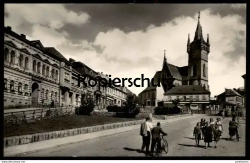 ALTE POSTKARTE HUMPOLEC MÄNNDER FRAUEN FAHRRAD Tschechische Republik ceska cesko Ansichtskarte AK cpa postcard