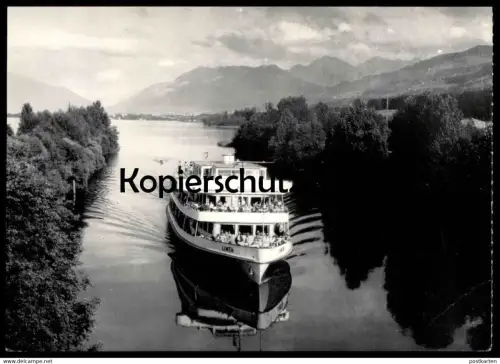 ÄLTERE POSTKARTE MS LINTH IM OBERSEEKANAL Hurden Pfäffikon Zürichsee Schiff Motorschiff ship bateau Ansichtskarte AK cpa