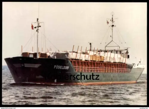 ÄLTERE POSTKARTE SCHIFF PÖSELDORF BETEILIGUNG AN DEM MS GEORG LÜHRS Motorschiff cargo ship bateau Ansichtskarte