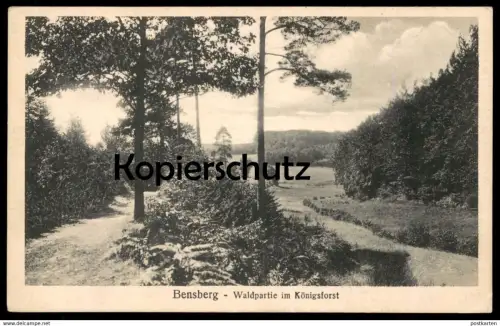 ALTE POSTKARTE BENSBERG WALDPARTIE IM KÖNIGSFORST Ansichtskarte cpa postcard AK
