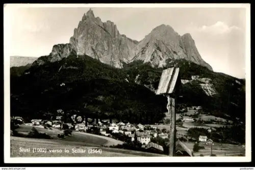 ÄLTERE POSTKARTE SIUSI VERSO SCILIAR WEGKREUZ FLURKREUZ KRUZIFIX Bozen Bolzano AK Ansichtskarte cpa postcard