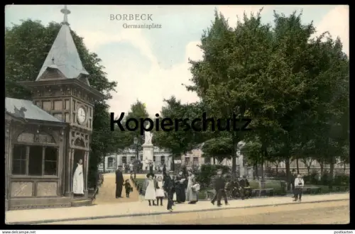 ALTE POSTKARTE BORBECK GERMANIAPLATZ 1907 ESSEN Germania-Platz Ansichtskarte cpa postcard AK