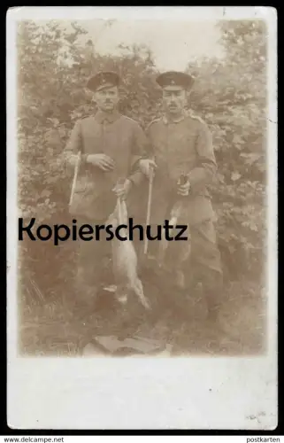 ALTE FOTO POSTKARTE JAGDSTRECKE JAGD HASE SOLDATEN Soldat hunting chasse chase Gewehr Wild Jäger photo Ansichtskarte