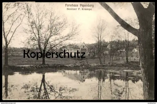 ALTE POSTKARTE FORSTHAUS PAPENBERG BESITZER F. KRAMPE HALDENSLEBEN AK Ansichtskarte