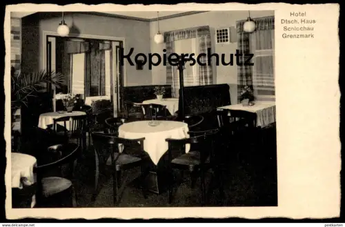 ALTE POSTKARTE SCHLOCHAU GRENZMARK HOTEL DEUTSCHES HAUS CZLUCHOW POMMERN Polska poland Polen Ansichtskarte cpa postcard