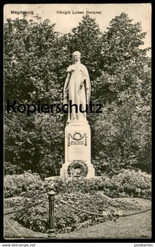 ALTE POSTKARTE MAGDEBURG KÖNIGIN LUISEN DENKMAL LOUISEN LUISE monument Ansichtskarte postcard cpa AK