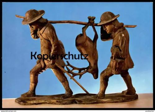 ÄLTERE POSTKARTE TREBECHOVICKY BETLEM TREBECHOVICE PYTLÁCI KRIPPE crib Tschechische Republik Ceska Jagd Jäger hunting