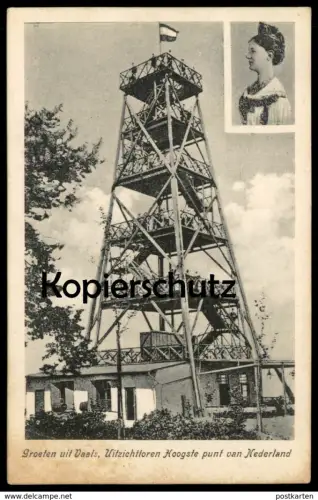 ALTE POSTKARTE GROETEN UIT VAALS UITZICHTOREN HOOGSTE PUNT VAN NEDERLAND KONINGIN Ansichtskarte AK cpa postcard