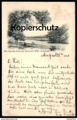 ALTE POSTKARTE THE ISLANDS FROM GENERAL'S WELL INVERNESS 1900 SCOTLAND Schottland postcard cpa AK Ansichtskarte