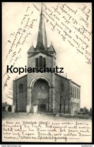 ALTE POSTKARTE GRUSS AUS JÖLLENBECK KIRCHE BIELEFELD postcard AK Ansichtskarte cpa