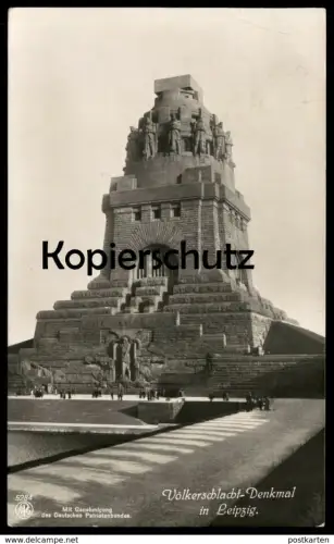 ALTE POSTKARTE LEIPZIG VÖLKERSCHLACHTDENKMAL OFFIZIELLER STEMPEL WEIHE 18.10.1913 Ansichtskarte AK cpa postcard