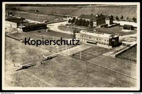 ALTE POSTKARTE GRUSS VON EINEM RUNDFLUG ÜBER DEN FLUGHAFEN MOCKAU Flugtag 17.05.1931 Junkers Leipzig Flughafen airport