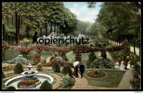 ALTE POSTKARTE CULM BLICK IN DIE ANLAGEN CHELMNO KULM WEICHSEL POMMERN Polska poland Polen Ansichtskarte cpa postcard