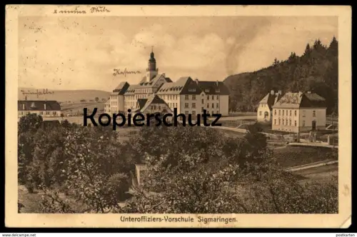 ALTE POSTKARTE SIGMARINGEN UNTEROFFIZIERS VORSCHULE Schule school école Kaserne meine Stube cpa Ansichtskarte postcard