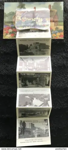 ÄLTERE POSTKARTE STRATFORD UPON AVON ANNE HATHAWAY'S COTTAGE SYSTEMKARTE Shakespear postcard Ansichtskarte cpa AK