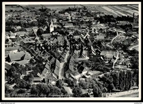 ALTE POSTKARTE GRONAU LEINE ORIGINAL FLIEGERAUFNAHME 1936 LUFTBILD cpa postcard Ansichtskarte AK