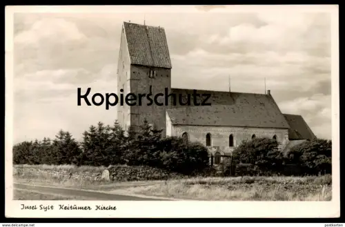 ALTE POSTKARTE INSEL SYLT KEITUMER KIRCHE KEITUM church église cpa AK Ansichtskarte postcard