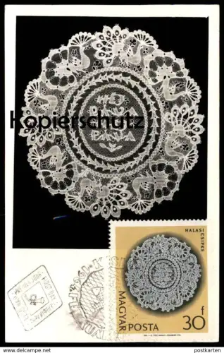 ÄLTERE KARTE UNGARN HALASI CSIPKE MAXIMUMKARTE Carte Maximum Karte Halaser Spitze Decke Halas Stickerei