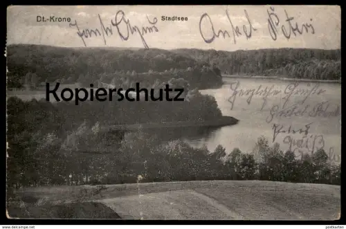 ALTE POSTKARTE DEUTSCH KRONE DT. KRONE STADTSEE Klotzow Walcz Poland Polen Polska cpa AK Ansichtskarte postcard