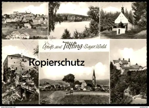 ÄLTERE POSTKARTE GRUSS AUS TITTLING BAYERISCHER WALD Bayern postcard Ansichtskarte AK cpa