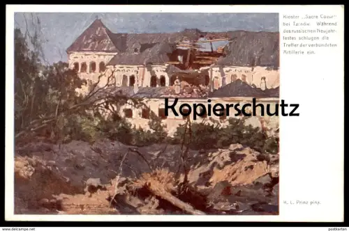 ALTE POSTKARTE KLOSTER SACRE COER TARNÓW Tarnau Polska Polen Poland SIGN. K.L. Prinz Deutsches Rotes Kreuz postcard cpa