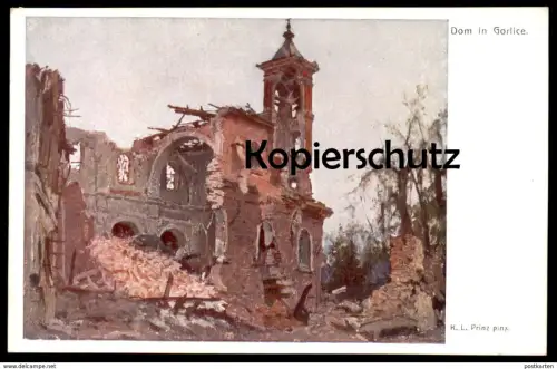 ALTE POSTKARTE DOM DER STADT GORLICE Görlitz Polska Polen Poland SIGN. K.L. Prinz Deutsches Rotes Kreuz postcard cpa