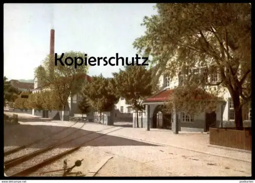 ÄLTERE POSTKARTE OBERLENNINGEN EINGANG ZU DER PAPIERFABRIK SCHEUFELEN LENNINGEN Eisenbahn Schiene Ansichtskarte postcard